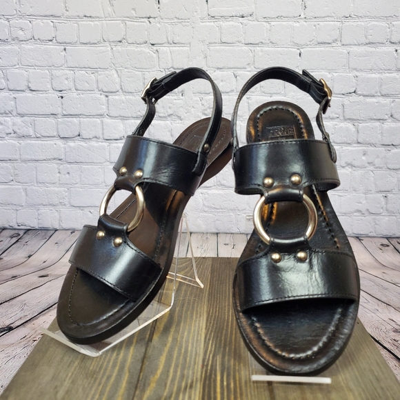 Frye Shoes - Frye Rachel double strap sandal sz 6 black